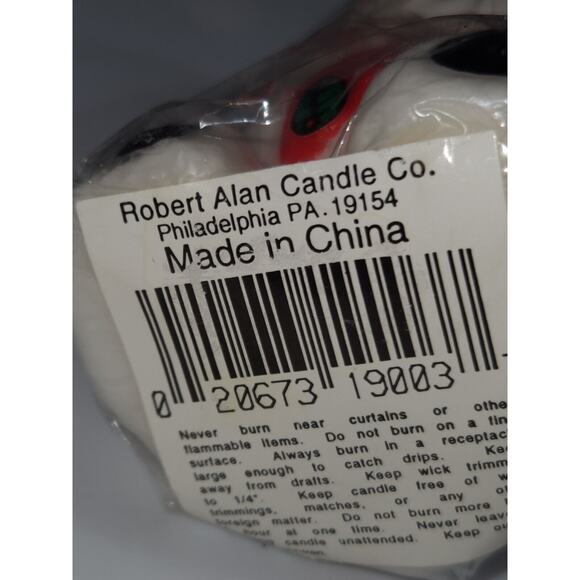 Vintage Robert Alan Candle Company 5” Christmas Bear and Snowman Candles - Picture 5 of 5